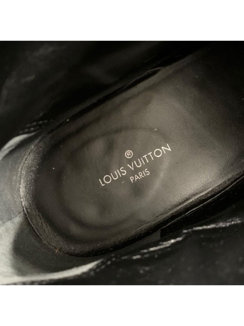 Louis Vuitton Rhapsody Line Boots Short Shoes Leather Black White Hole - Picture 7 of 9
